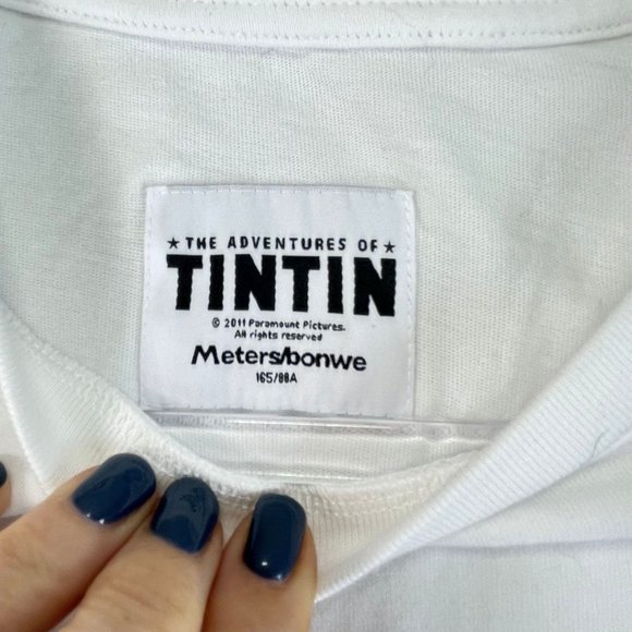 NWT THE ADVENTURES OF TINTIN Unisex M Paramount 2011 Soft Rare Movie Dog Snowy - Picture 5 of 7